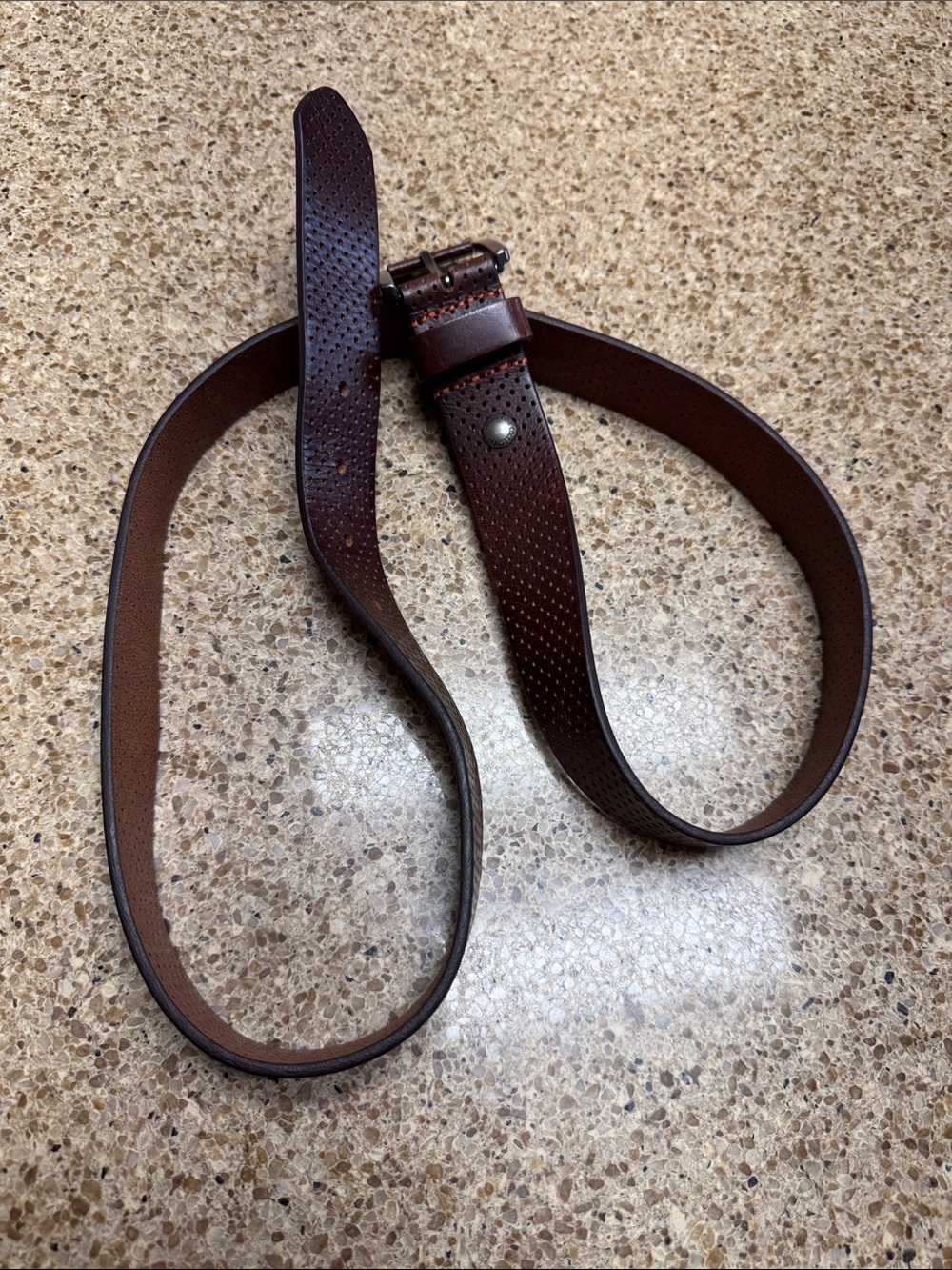 Hawker Rye Men's Brown Leather Dress Belt - Classic Casual Style